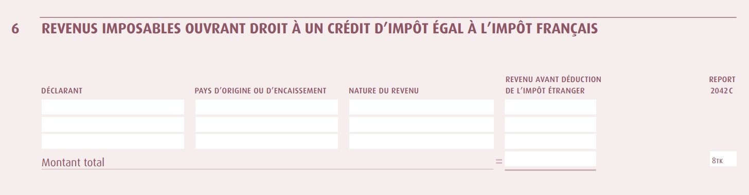 fiscalité SCPI européenne ouvrant droit à crédit d'impot